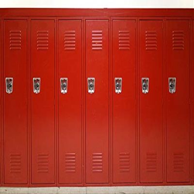 YongFoto 5x3ft Red Locker Backdrop Sports Gym School School Safety Locker Room Background Backdrop for Photography Students Kids Adults Sports Photoshoot Props Class Party Decoration Video Drape