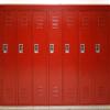 YongFoto 5x3ft Red Locker Backdrop Sports Gym School School Safety Locker Room Background Backdrop for Photography Students Kids Adults Sports Photoshoot Props Class Party Decoration Video Drape view 1