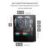ZXFF ATX Case Mid-Tower Gaming Case, Equipped with A Blu-ray Fan, with 1 Tempered Glass Window, I/O Panel USB3.0/USB2.0/Audio Port, Support 120/240 Water Cooling (Size : 3fan) view 3