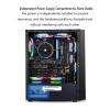 ZXFF ATX Case Mid-Tower Gaming Case, Equipped with A Blu-ray Fan, with 1 Tempered Glass Window, I/O Panel USB3.0/USB2.0/Audio Port, Support 120/240 Water Cooling (Size : 3fan) view 4