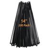 14 Inch Cable Zip Ties 100 Pcs Black, Nylon Wire Ties with 50 LB Strength by Dekun (14 Inch, Black, 100 Pack) view 1