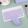 AnMengXinLing Keyboard Case for iPad mini 5 with Mouse, Detachable Wireless Bluetooth Keyboard Pencil Holder Slim Leather Smart Cover for iPad mini 5th Gen 2019, Purple view 3