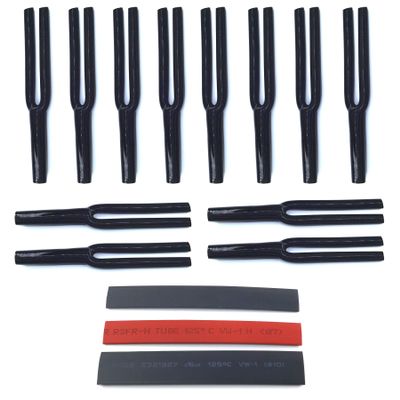 WJSTN Speaker Wire Pants(Y Boot) Cable Pants 8mm 2-Conductor, Black (Pack of 12) Insulated Heat shrinkable Tube (Shrink Ratio2:1,6ft)