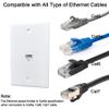 BOPLAT 1 Port Cat5e Ethernet Wall Plate - Single Gang Cat 5 Keystone Jack Female to Female Cover Plate Compatible with CAT7, CAT6, CAT5 Cable in White view 3