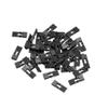 uxcell 50pcs 2.54mm Pin Header Jumper Cap Lengthened Short Circuit Connection Cap Mini Micro Jumper Bridge Plug Black view 1