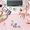 100pcs Cute Cartoon Twin Little Stars Stickers Polyvinyl Waterproof Deals Laptop Waterbottle Notebook Stickers for Kid Teens and Adult view 2