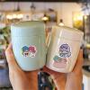 100pcs Cute Cartoon Twin Little Stars Stickers Polyvinyl Waterproof Deals Laptop Waterbottle Notebook Stickers for Kid Teens and Adult view 3