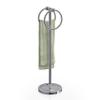 BGL Fingertip Towel Holder Stand Hand Towel Ring for Bathroom or Kitchen Vanity Countertops to Store Hand Towels Washcloths or dishcloths - 2 Hanging Rings?17" High-Chrome view 1