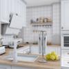 BGL Fingertip Towel Holder Stand Hand Towel Ring for Bathroom or Kitchen Vanity Countertops to Store Hand Towels Washcloths or dishcloths - 2 Hanging Rings?17" High-Chrome view 3