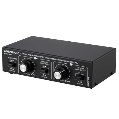 SynoRiver 2 Input 2 Output Power Amplifier and Speaker Selection Switcher Output with Volume Adjustment 2 Power Amplifiers Audio Switcher Switch Distribution Comparator Each Channel Supports 200W