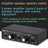 SynoRiver 2 Input 2 Output Power Amplifier and Speaker Selection Switcher Output with Volume Adjustment 2 Power Amplifiers Audio Switcher Switch Distribution Comparator Each Channel Supports 200W view 3