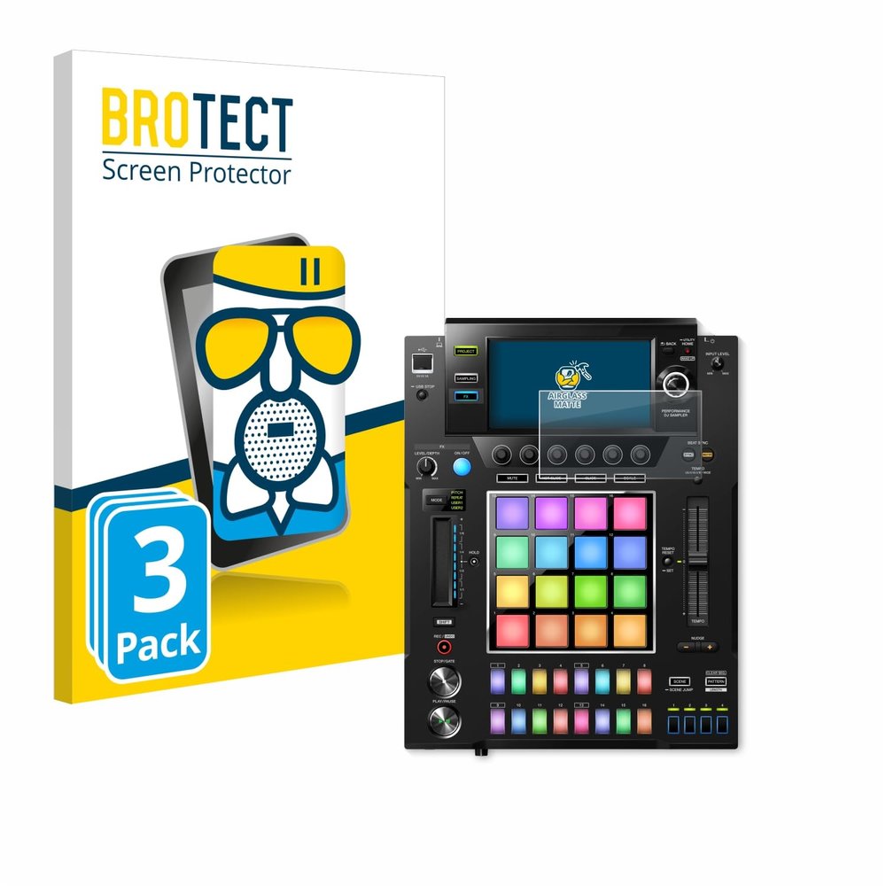brotect Anti-Glare Glass Screen Protector Matte Compatible with Pioneer DJS -1000 (3 Pack) - Anti-Scratch 9H Protection Film