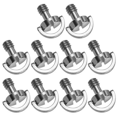 FEICHAO D-Ring 1/4 Inch Tripod QR Screw 5.5mm Stainless Steel for Camera Tripod Monopod Quick Release (10Pcs)
