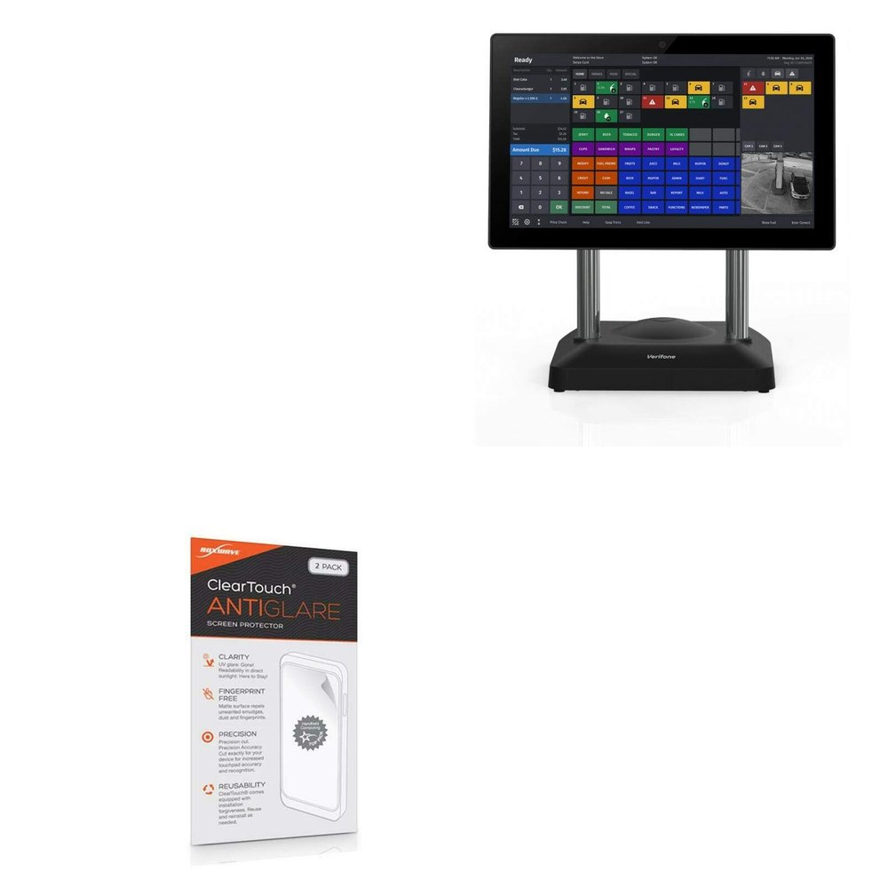 BoxWave Screen Protector Compatible with Verifone C18 - ClearTouch Anti-Glare (2-Pack), Anti-Fingerprint Matte Film Skin
