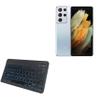 BoxWave Keyboard Compatible with Samsung Galaxy S21 Ultra - SlimKeys Bluetooth Keyboard - with Backlight, Portable Slim LED 7 Colors - Jet Black view 1