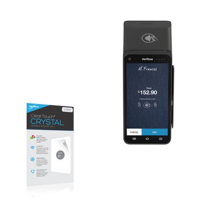 BoxWave Screen Protector Compatible with Verifone T650p - ClearTouch Crystal (2-Pack), HD Film Skin - Shields from Scratches