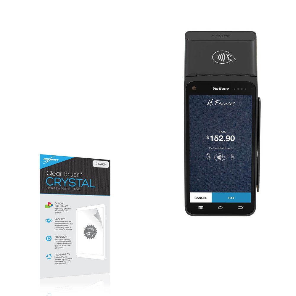 BoxWave Screen Protector Compatible with Verifone T650p - ClearTouch Crystal (2-Pack), HD Film Skin - Shields from Scratches
