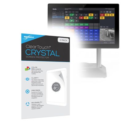 BoxWave Screen Protector Compatible with Verifone C18 - ClearTouch Crystal (2-Pack), HD Film Skin - Shields from Scratches