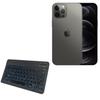 BoxWave Keyboard Compatible with Apple iPhone 12 Pro Max - SlimKeys Bluetooth Keyboard - with Backlight, Portable Slim LED 7 Colors - Jet Black view 1