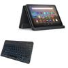 BoxWave Keyboard Compatible with Amazon Fire HD 8 (10th Gen 2020) - SlimKeys Bluetooth Keyboard - with Backlight, Portable Slim LED 7 Colors - Jet Black view 1