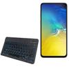 BoxWave Keyboard Compatible with Samsung Galaxy S10e - SlimKeys Bluetooth Keyboard - with Backlight, Portable Slim LED 7 Colors - Jet Black view 1