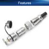 Heyiarbeit 5Pin Aviation Connector 5A 500V Male Wire Panel Power Chassis Waterproof Metal Fittings Connector Aviation WS16-5TQ+ZM for Electronic Connector Silver Black Tone 1Pcs view 3