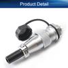 Heyiarbeit 5Pin Aviation Connector 5A 500V Male Wire Panel Power Chassis Waterproof Metal Fittings Connector Aviation WS16-5TQ+ZM for Electronic Connector Silver Black Tone 1Pcs view 4