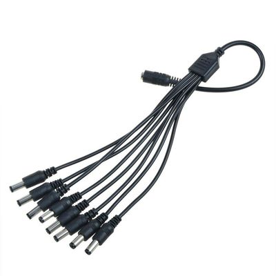 CCTV Security Camera 2.1mm 1 to 8 Port Power Splitter Cable Cord Pigtails 12V DC