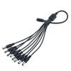 CCTV Security Camera 2.1mm 1 to 8 Port Power Splitter Cable Cord Pigtails 12V DC view 1