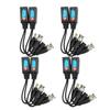4 Pairs Passive Video Balun RJ45 Transmitter HD-CVI/TVI/AHD/CVBS 8MP Connector BNC to RJ45 Network Transceiver for CCTV Security DVR Surveillance Camera System view 1