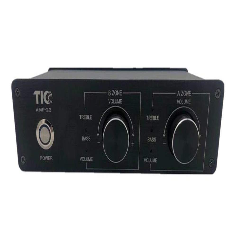 2 Zone 4-Channel 4 * 50w Amplifier w/Independent Input &Bass&Treble