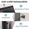 No Stud TV Wall Mount, Drywall Studless TV Hanger No Damage, No Drill, Non Screws, Dry Wall Flat Screen TVs Easy Install Bar Bracket fits VESA 12-55 inch TVs up to 99 lbs, Include Hardware Levels view 4