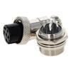 Heyiarbeit 2pcs Aviation Connector 6P 4A GX16-6 Waterproof Male Female Wire Panel Power Chassis Metal Fittings Connector Aviation Silver Black view 4