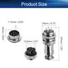 Heyiarbeit Aviation Connector 8P 4A 125V Male Female Wire Panel Power Chassis Waterproof Metal Fittings Connector Aviation GX16-8 for Electronic Connector Silver Black Tone 5Pcs view 2