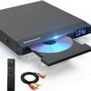 Region Free DVD Player for TV with AV Port, Compact CD/DVD Players for Home, DVD Player with Remote Control Support RCA/AV Connect, USB Input, Microphone Jack, PAL/NTSC (NOT Support HDMI) view 1