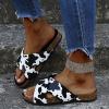 ZBYY Women's Slide Sandals Summer Flat Slides Slip on Open Toe Slippers Comfortable Travel Fashion Beach Slippers view 2