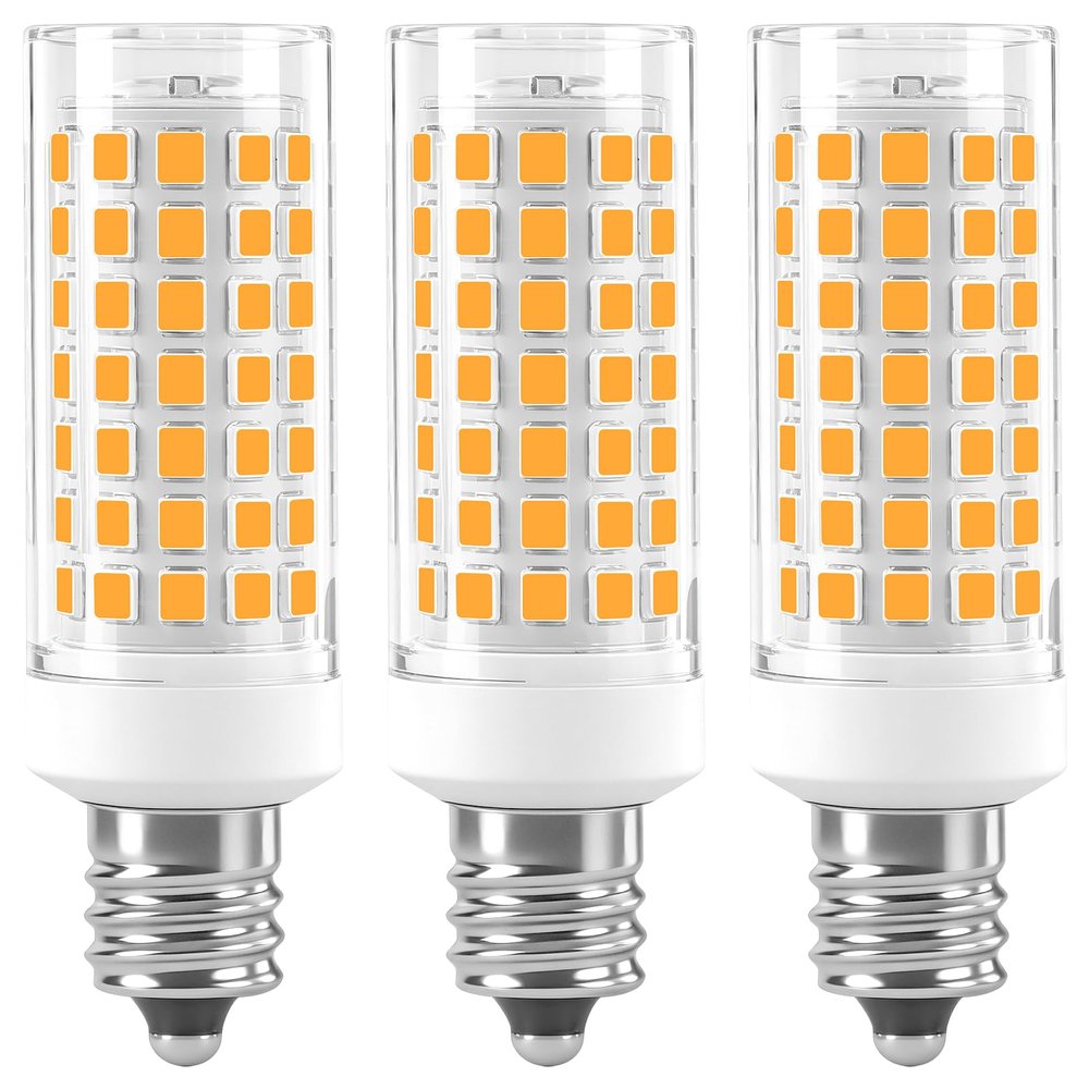LUHMQ 3 Pack E12 LED Candelabra C7 Chandelier C37 Fan Light Bulbs Kx-2000 Bulbrite Replacement, 7W Equivalent to 70W Incandescent, 700LM AC120V (Warm White 3000K)