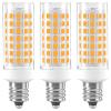 LUHMQ 3 Pack E12 LED Candelabra C7 Chandelier C37 Fan Light Bulbs Kx-2000 Bulbrite Replacement, 7W Equivalent to 70W Incandescent, 700LM AC120V (Warm White 3000K) view 1