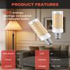 LUHMQ 3 Pack E12 LED Candelabra C7 Chandelier C37 Fan Light Bulbs Kx-2000 Bulbrite Replacement, 7W Equivalent to 70W Incandescent, 700LM AC120V (Warm White 3000K) view 2
