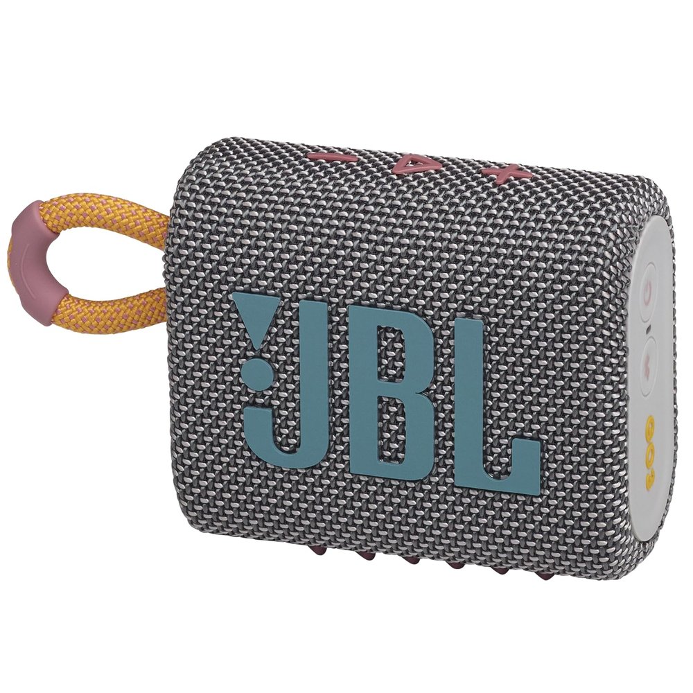 JBL Go 3 Portable Speaker with Bluetooth - Gray (Renewed)