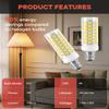 LUHMQ 3 Pack E12 LED Candelabra C7 Chandelier C37 Fan Light Bulbs Kx-2000 Bulbrite Replacement, 7W Equivalent to 70W Incandescent, 700LM AC120V (Daylight White 6000K) view 2