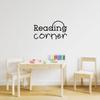 Vinyl Wall Art Decal - Reading Corner - 9.5" x 17" - Trendy Cute Positive Inspirational Educational Quote Sticker for Kids Room Playroom Daycares School Classroom Coffee Shop Library Decor (Black) view 2
