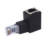 Kework 2 Pack Network RJ45 Extender, 90 Degree Left Angle Ethernet LAN RJ45 Male to Female Cable Extension Adapter Connector Coupler for Cat5 Cat5e view 3