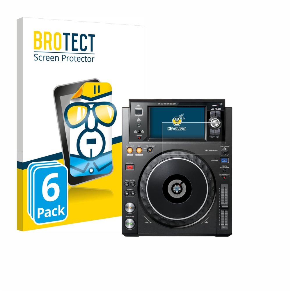 brotect Screen Protector Compatible with Pioneer XDJ -1000MK2 (6 Pack) - HD-Clear Protection Film