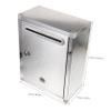 Metal Letter Box Metal Drop Box Stainless Steel Mailbox Wall Mount Locking Mailbox Office Box Wall Mountable Suggestion Box for Door Wall Mailbox 15. 35 x 10. 63 x 6. 30in view 2