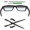 Mryok 2 Pair Replacement Earsocks Kit for Oakley Mainlink - Gray & Black view 2