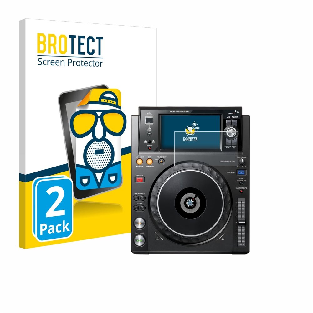 brotect Screen Protector Anti-Glare Compatible with Pioneer XDJ -1000MK2 (2 Pack) Screen Protector Matte, Anti-Fingerprint Protection Film