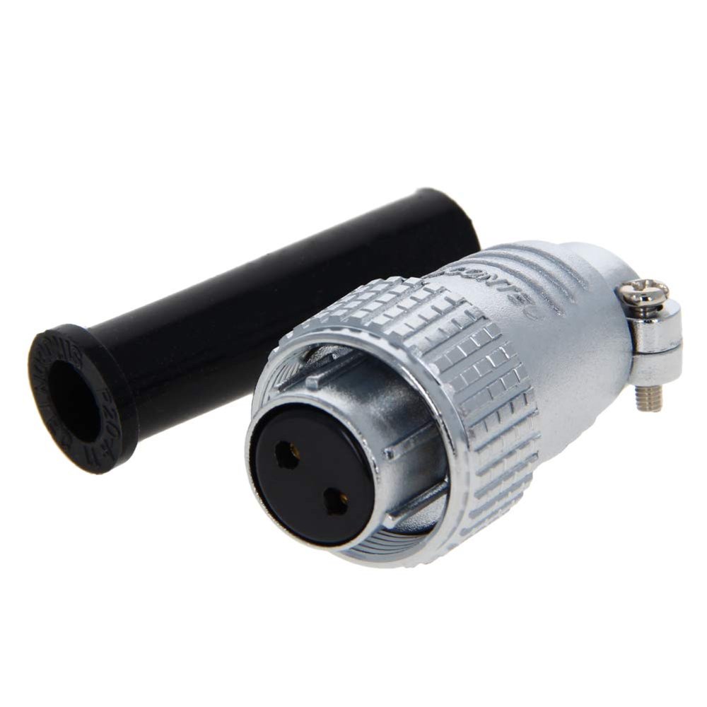Heyiarbeit Silver P20 20A 2P Aviation Connector Male Wire Panel Power Chassis Fittings Metal Connector Aviation 1Pcs