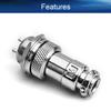 Heyiarbeit Aviation Connector 2P 7A 125V Male Female Wire Panel Power Chassis Waterproof Metal Fittings Connector Aviation 16M-2 for Electronic Connector Silver Black Tone 5Pcs view 3