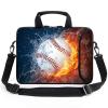AMARY 13-13.3inch laptop sleeve chromebook case adjustable shoulder strap with handle accessory pocket for men women (Baseball) view 1